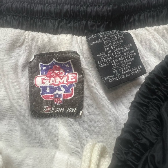 Vtg Pittsburgh Steelers Lined Nylon NFL Game Day By Phenom Pants Zipper Ankles M - Picture 2 of 4